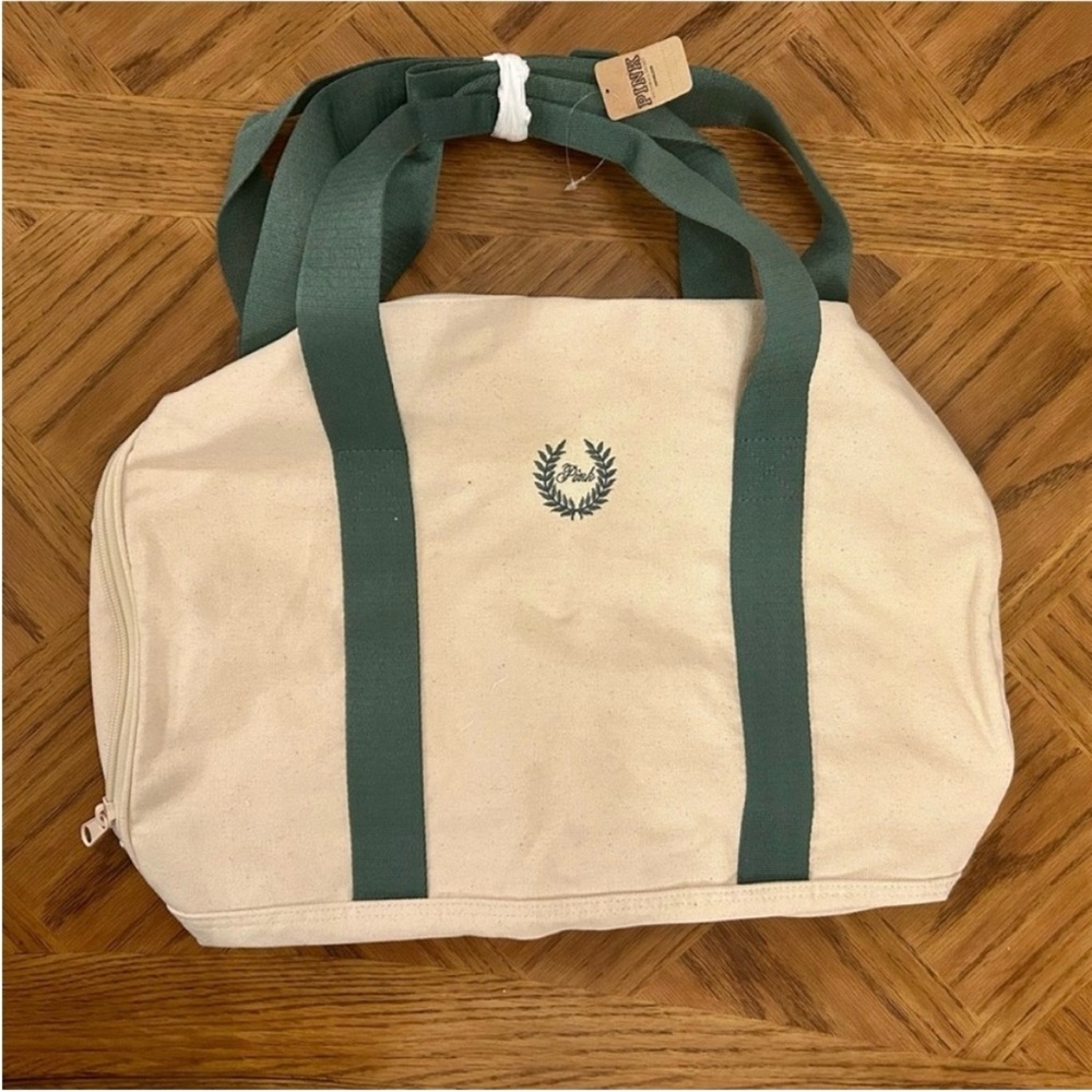 VS PINK Canvas Duffel Bag Travel Weekender Overnight - Picture 4 of 9